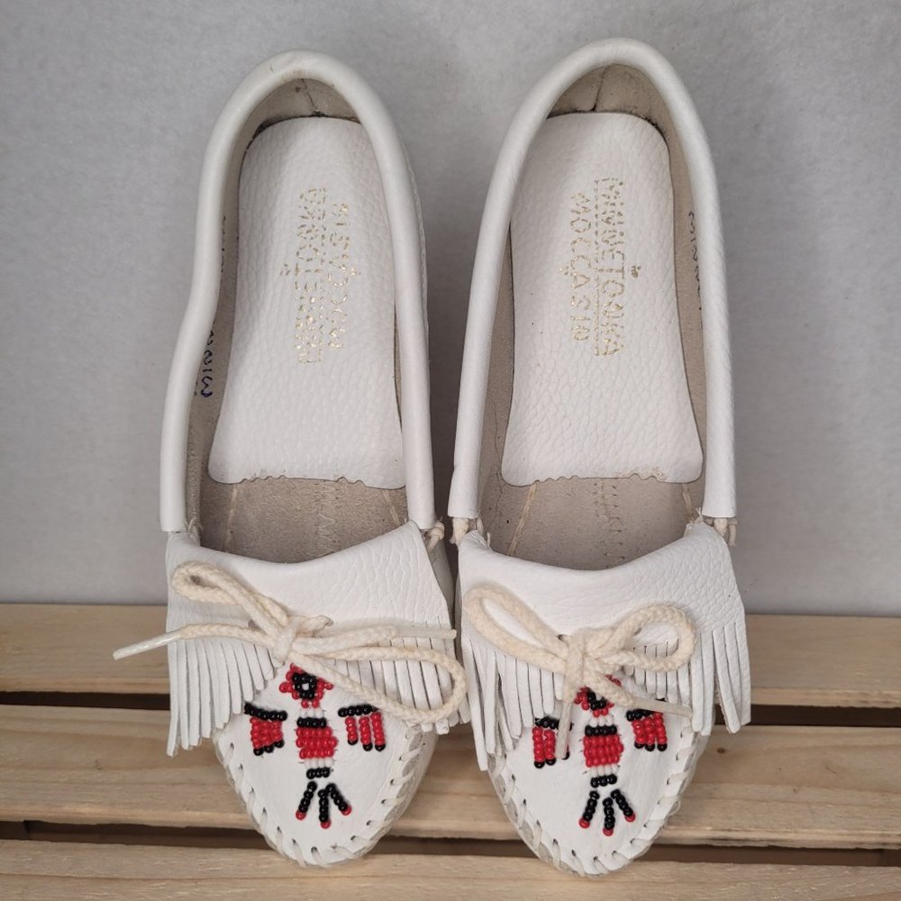 minnetonka leather mules